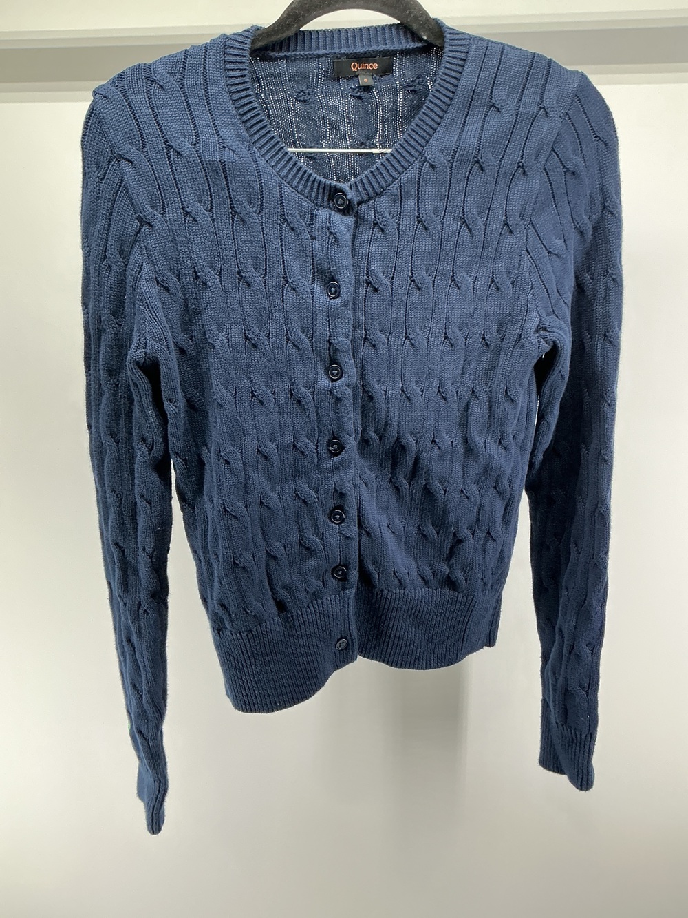 100% Organic Cotton Cable Crew Cardigan